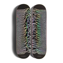 Load image into Gallery viewer, Joy Division Unknown Pleasures Skateboard Set - Black / Holographic Foil
