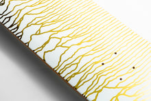 Load image into Gallery viewer, Joy Division Unknown Pleasures Skateboard Set - White / Gold Foil