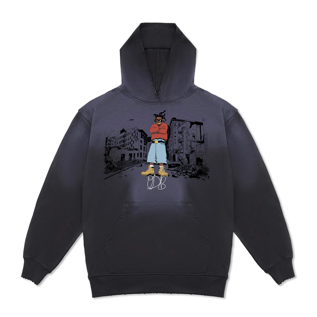 【ballaholic】　Harlem 125th Sweat Hoodie ballaholic】 Harlem 125th Sweat Hoodie DJ Graffiti Devil Black And