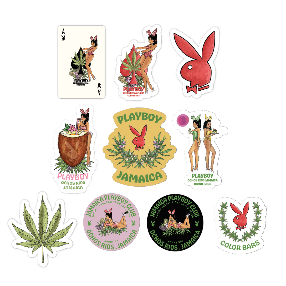 Jamaica Sticker Pack Color Bars