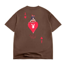 Load image into Gallery viewer, Ace of Hearts Distressed Tee - Chocolate