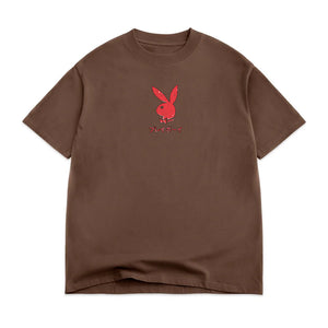 Ace of Hearts Distressed Tee - Chocolate