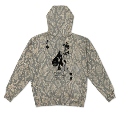 Ace of Spades Distressed Hoodie - Rattlesnake