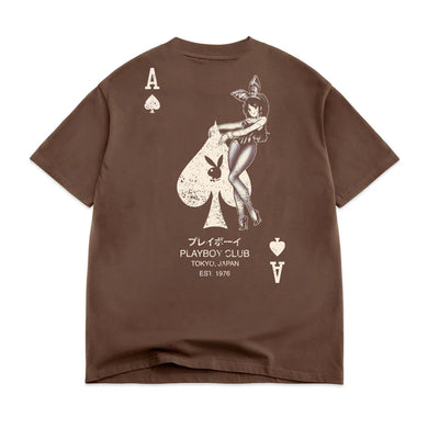 Ace of Spades Distressed Tee - Chocolate