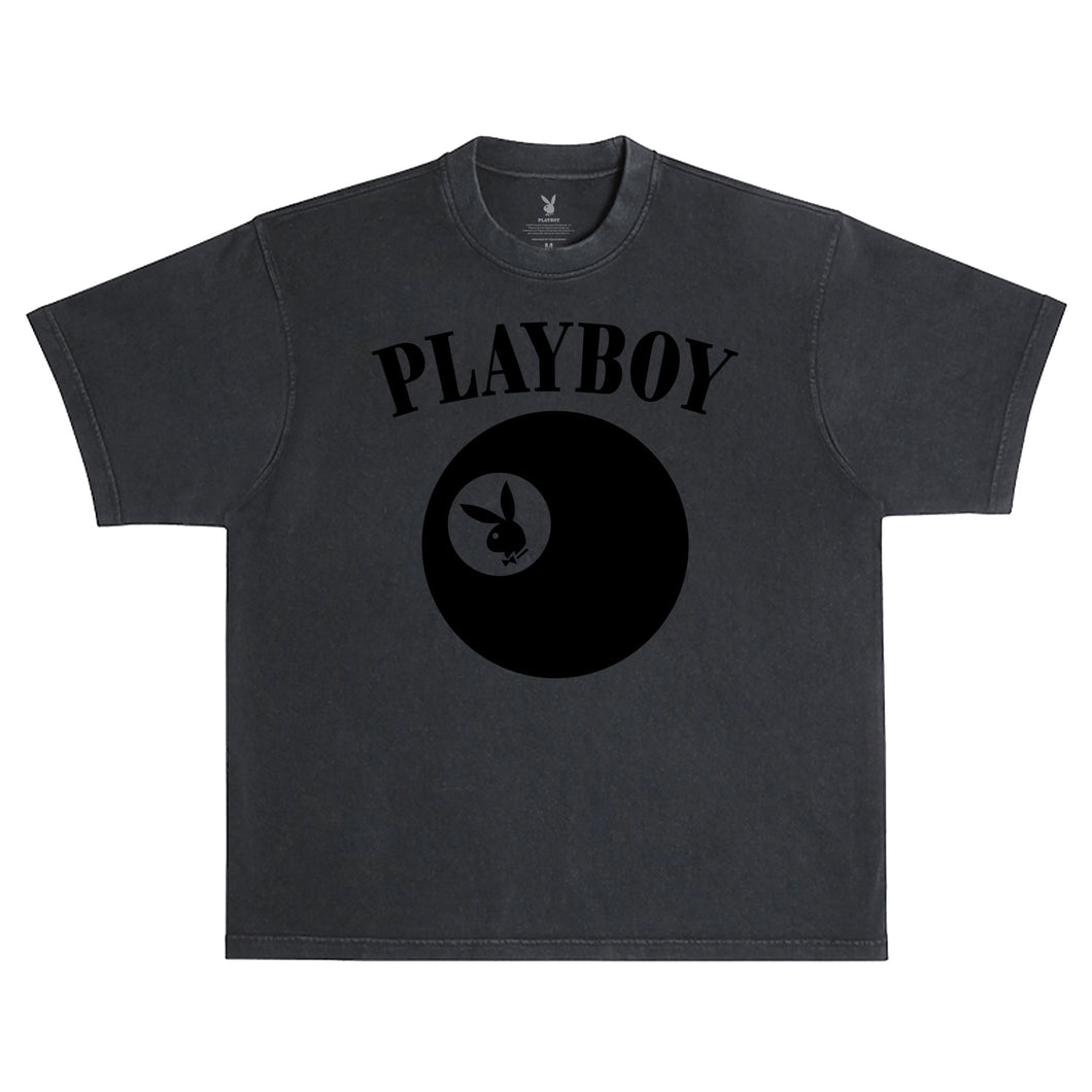 Billiards Puff Print Tee (BOXY FIT) - Black