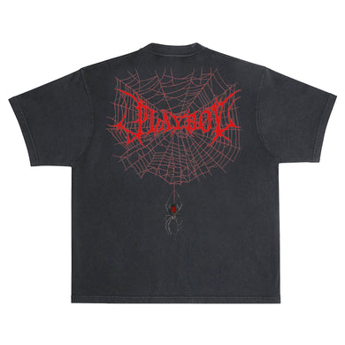 Black Widow Tee (BOXY FIT) - Black/Red