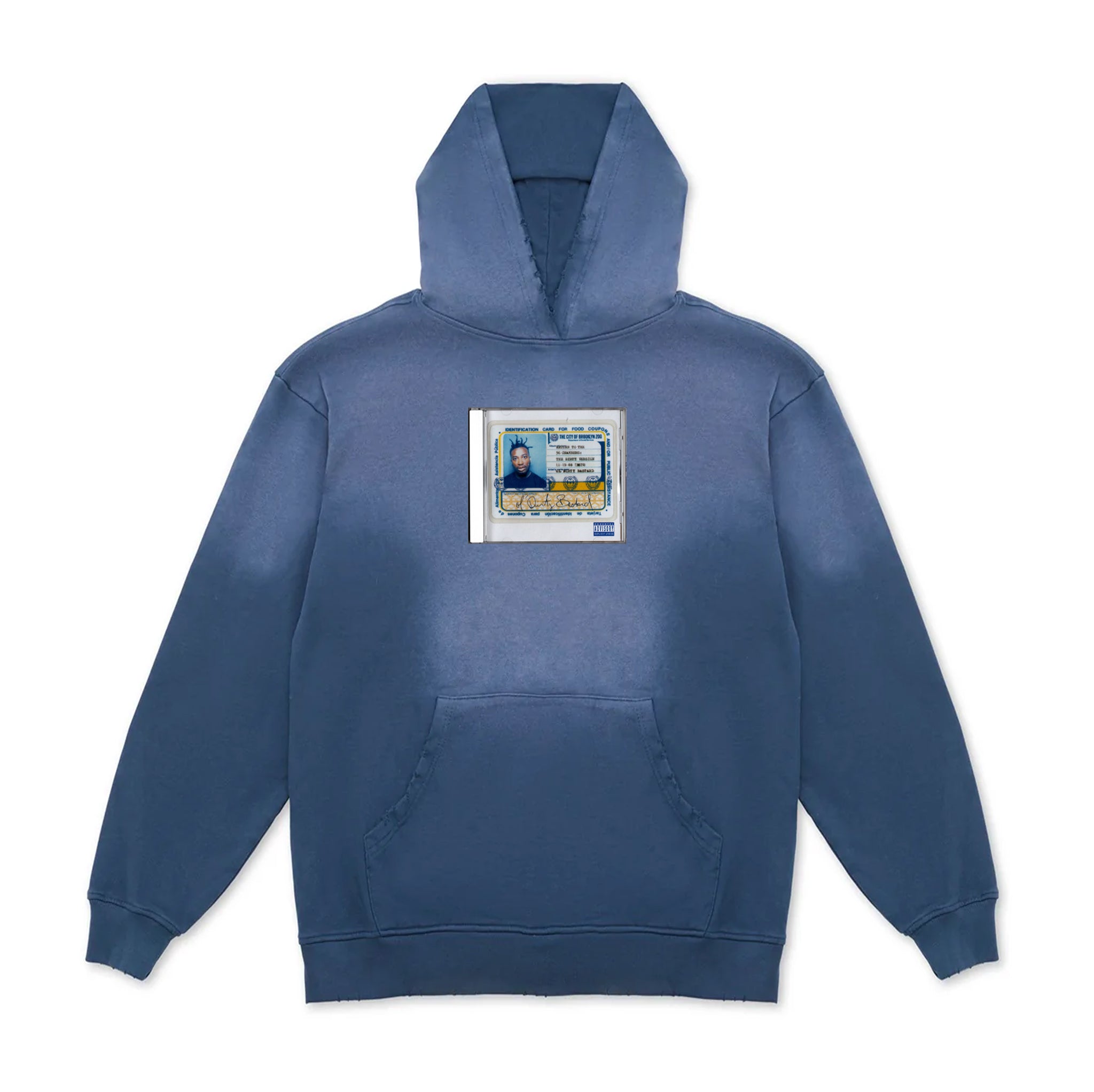 CD Hoodie Potassium Washed Blue – Color Bars - Main Image