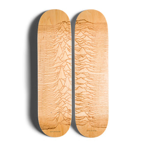 Joy Division Unknown Pleasures Skateboard Set - Natural / Laser Etch