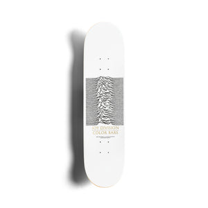 Joy Division Unknown Pleasures Skateboard Set - White / Gold Foil
