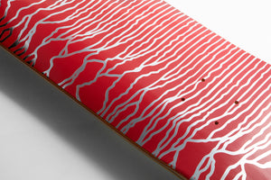 Joy Division Unknown Pleasures Skateboard Set - Red / Silver Foil