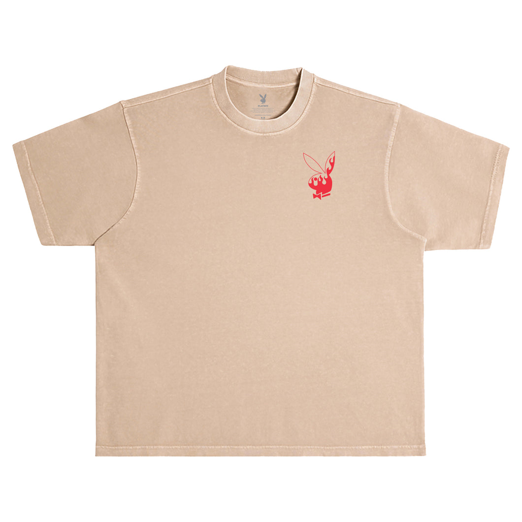 Flames 2.0 Tee (BOXY FIT) - Burro