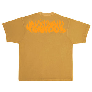 Flames 2.0 Tee (BOXY FIT) - Peanut Butter