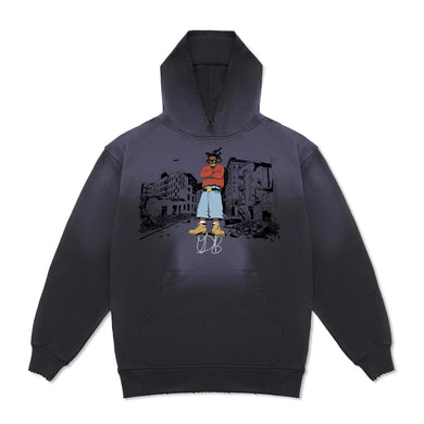 Harlem Hoodie - Potassium Washed Black