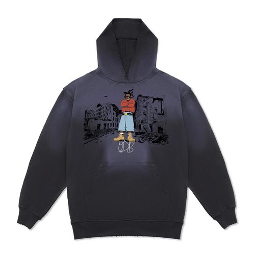 Harlem Hoodie - Potassium Washed Black