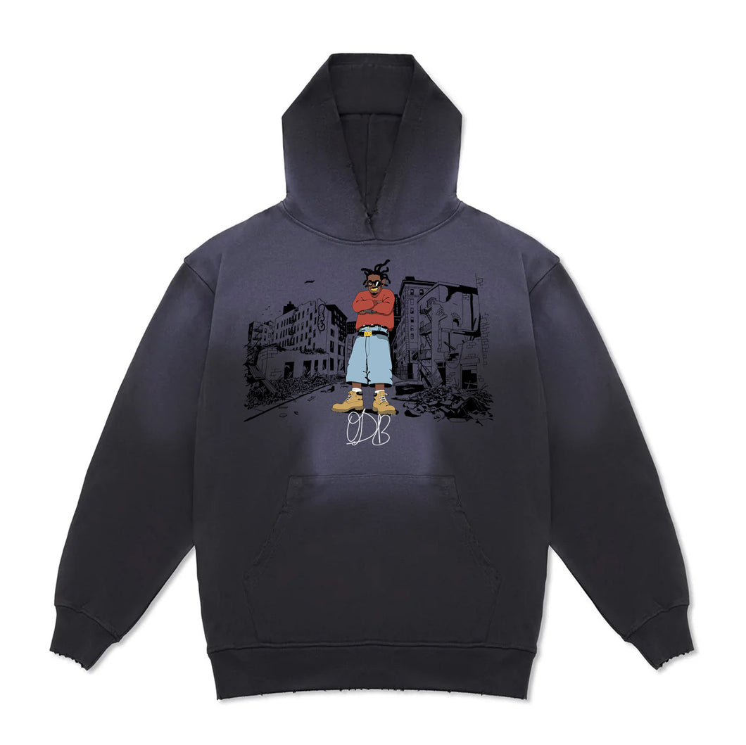 Harlem Hoodie - Potassium Washed Black