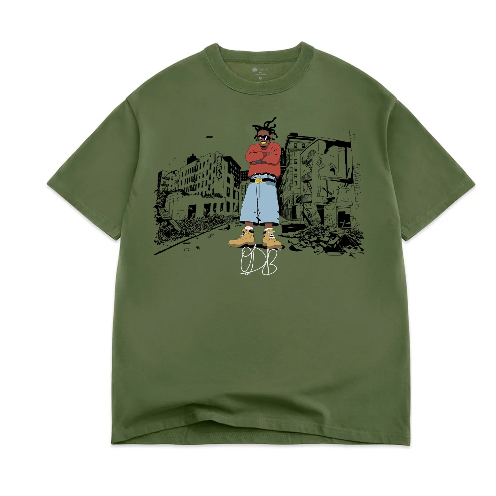 Harlem Tee - Vintage Olive – Color Bars