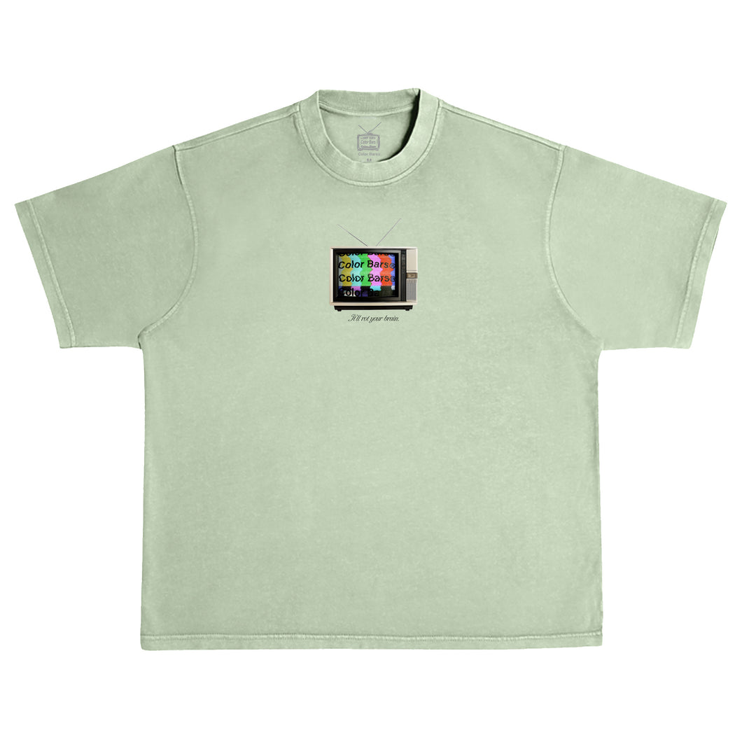 No Signal Tee (Boxy Fit) - Oil Green