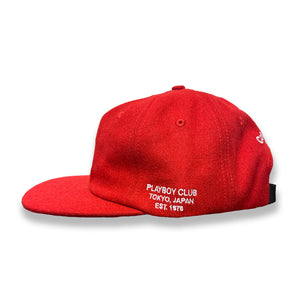 Tokyo Club Strapback Hat - Red Wool