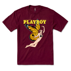 Playboy Butterfly Tee - Burgundy