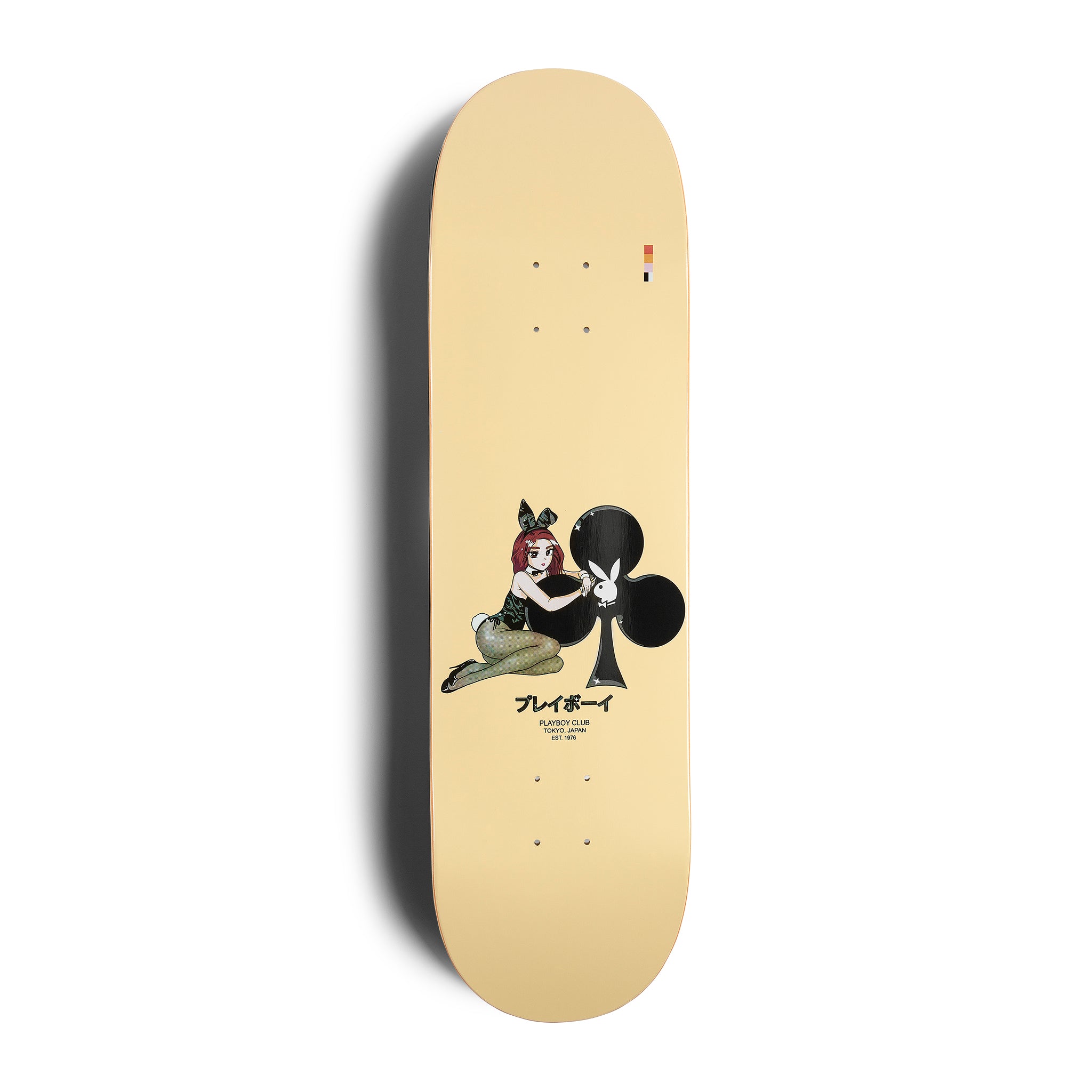 Playboy Tokyo Ace of Clubs Skateboard Color Bars
