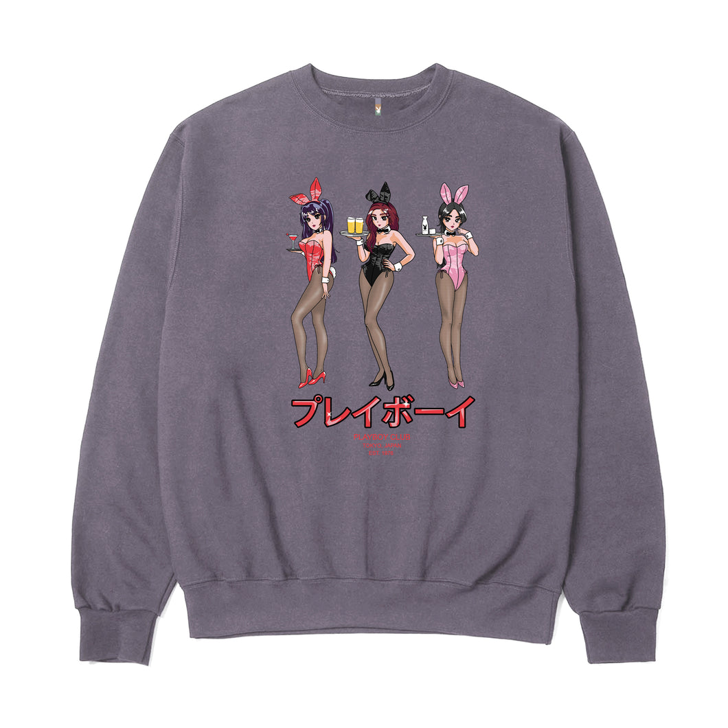 Playboy Happy Hour Crewneck - Pigment Plum