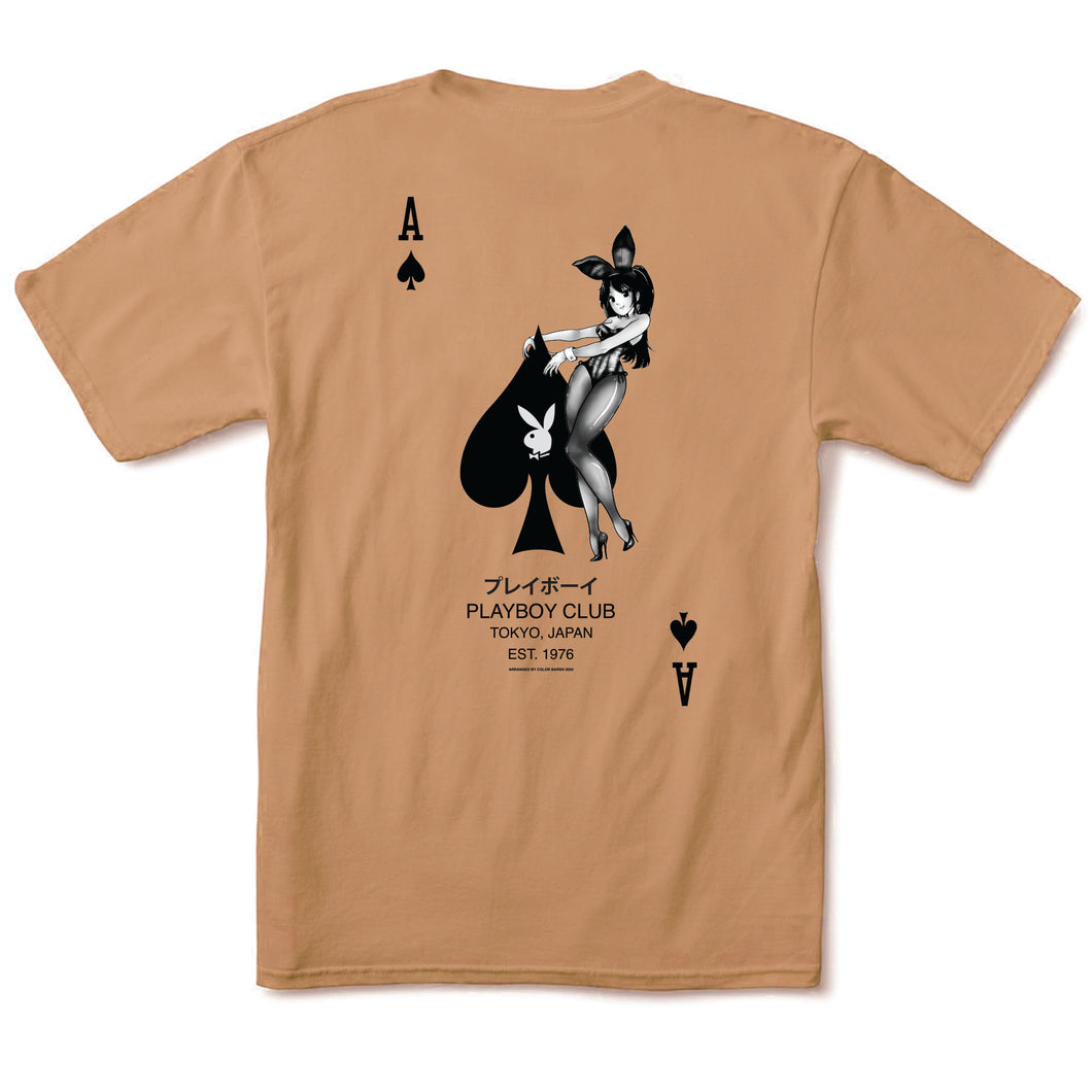 Playboy Ace of Spades Tee - Toasted Coconut
